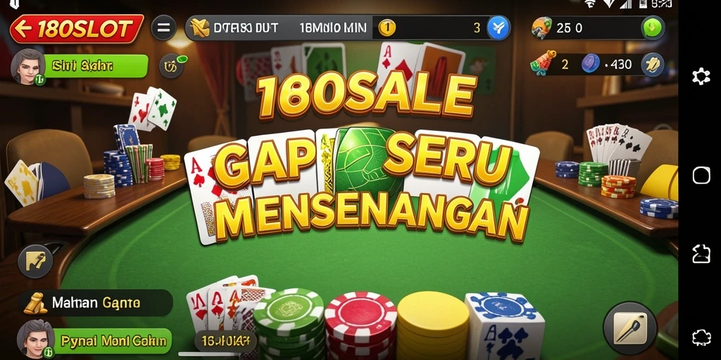 Screenshot gameplay Gaple di aplikasi 180SLOT yang seru.