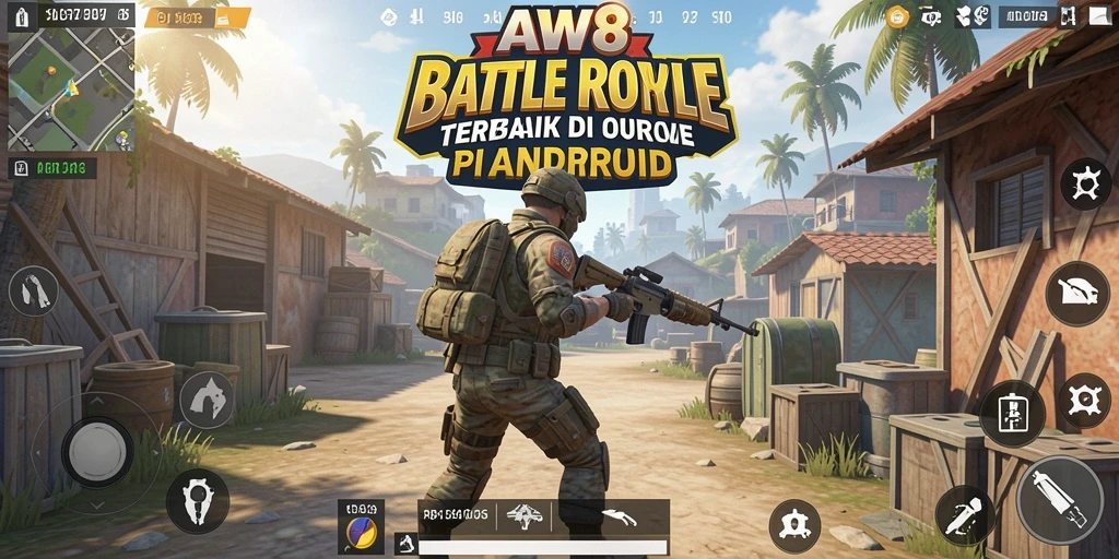 Gameplay mengesankan di AW8 dengan aksi Battle Royale yang mendebarkan.