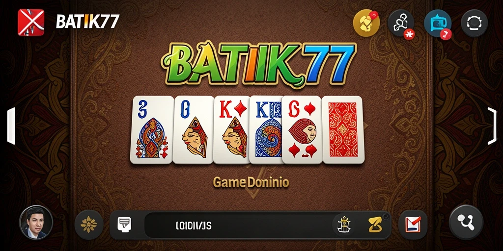 Tampilan gameplay seru dari BATIK77, menunjukkan aksi Domino yang mendebarkan.
