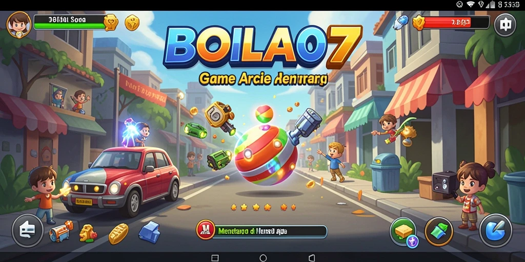 Screenshot utama BOLA07 menampilkan momen seru dalam gameplay Arcade.