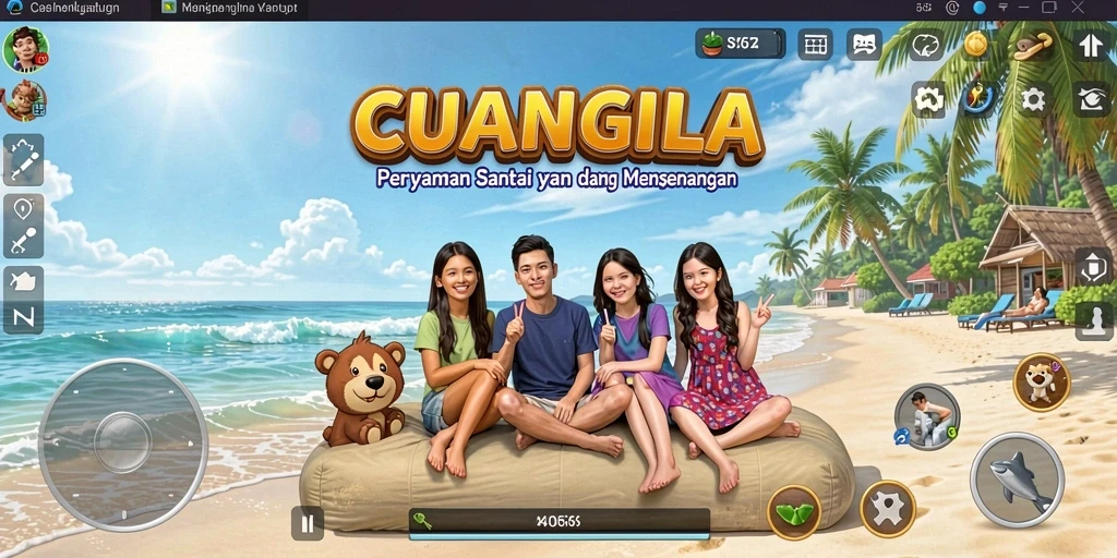 Tampilan screenshot gameplay CUANGILA yang penuh warna dan menarik.