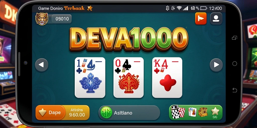 Tampilan gameplay seru dalam DEWA1000 yang menunjukkan aksi domino.