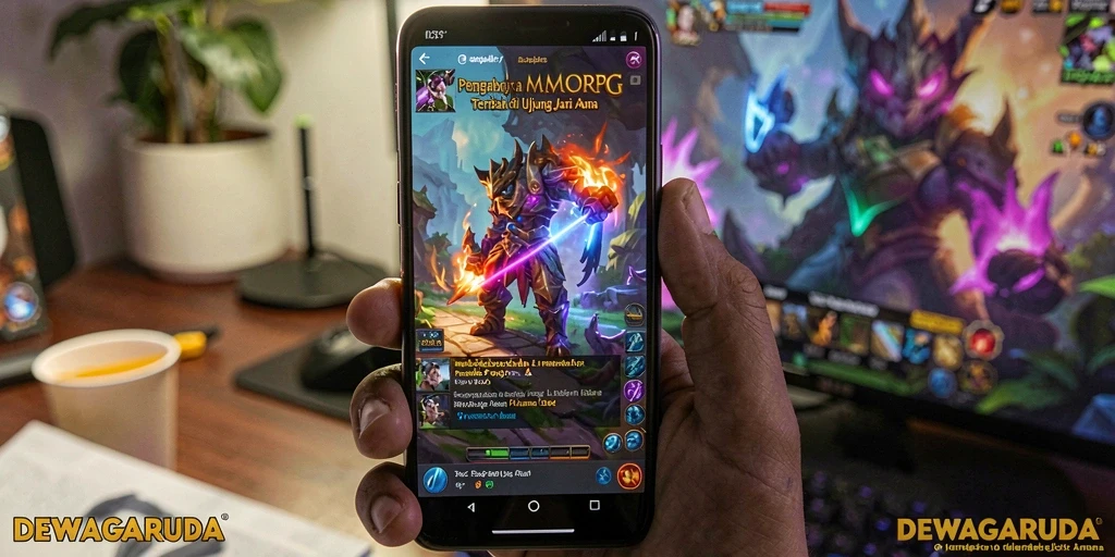 Tampilan gameplay menarik di dunia fantasi DEWAGARUDA.