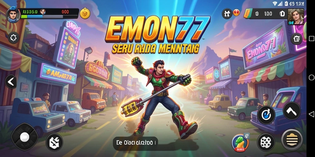 Tampilan gameplay seru dari EMON77 yang menantang.