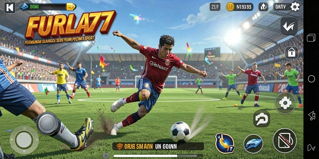 Tangkapan layar dari gameplay FURLA77 yang menampilkan aksi seru dalam pertandingan olahraga.