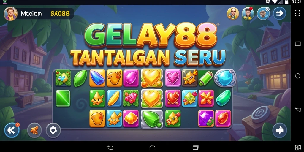 Tampilan gameplay seru saat mencocokkan tiga elemen dalam GELAY88.