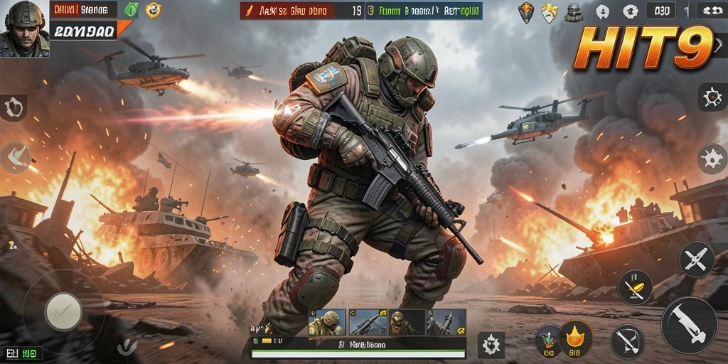 Tampilan gameplay seru dari HIT9 dengan aksi pertarungan yang mendebarkan.