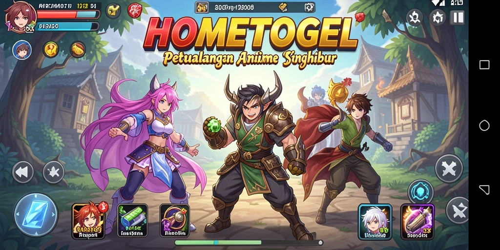 Tampilan gameplay HOMETOGEL yang menarik dan penuh warna.