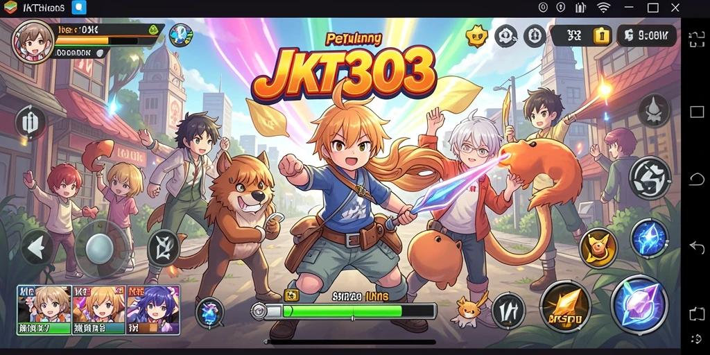 Tampilan menarik dari JKT303 menunjukkan karakter anime dalam aksi.