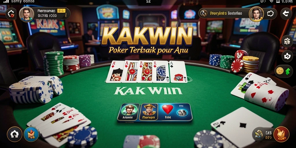 Gameplay KAKWIN yang menegangkan dan seru dalam permainan Poker.