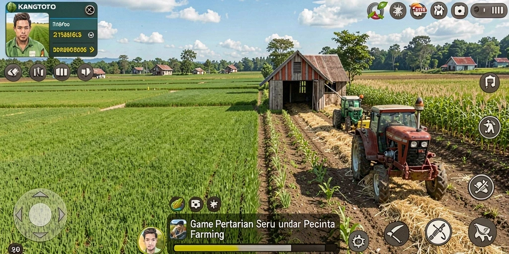 Menampilkan momen seru saat bertani di KANGTOTO.