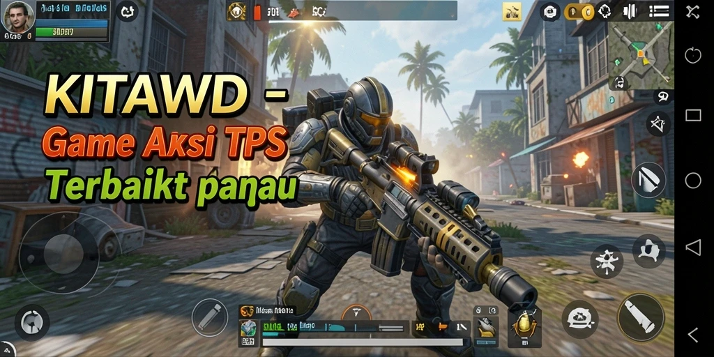 Screenshot gameplay menunjukkan aksi seru dalam KITAWD.