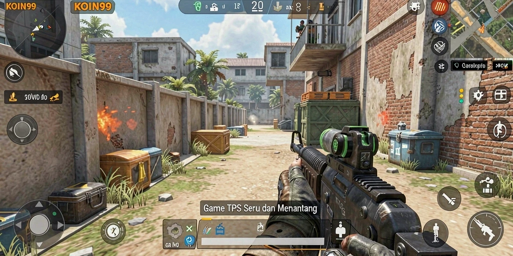 Tampilan gameplay KOIN99 yang penuh aksi dan intens.