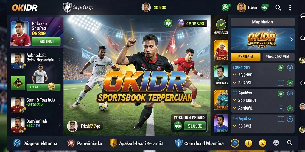 Tampilan menarik dan antarmuka pengguna OKIDR untuk pengalaman taruhan.