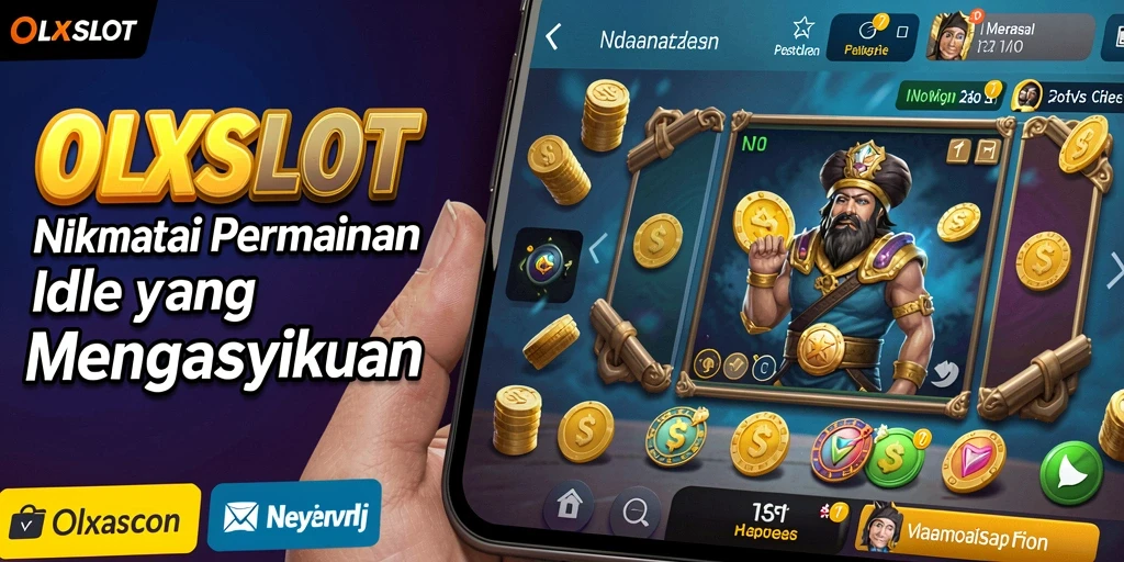 Screenshot OLXSLOT menampilkan gameplay Idle yang seru dan penuh warna.
