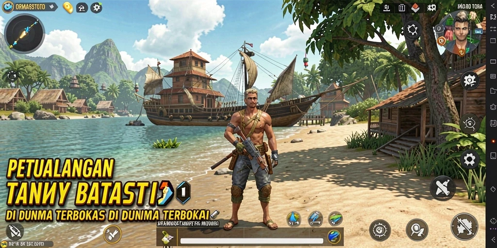 Screenshot ORMASSTOTO menampilkan dunia terbuka yang indah dan interaktif.