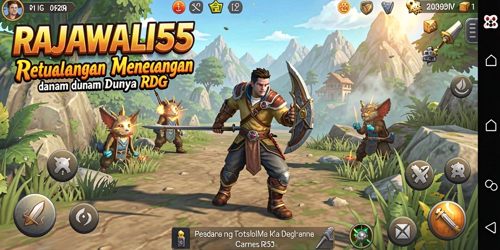 Tampilan gameplay menarik di RAJAWALI55 dengan aksi RPG yang mendebarkan.