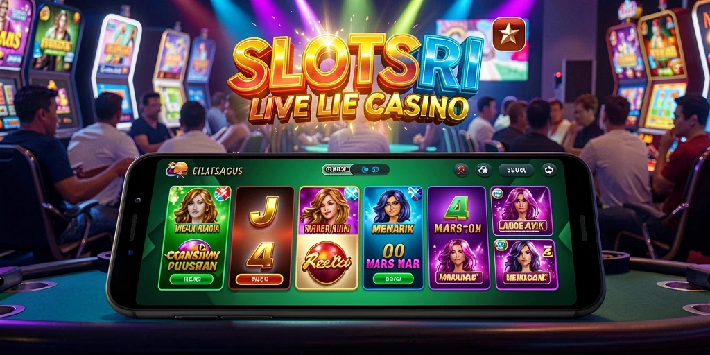 Tampilan gameplay SLOTSRI yang mengasyikkan dengan dealer langsung.