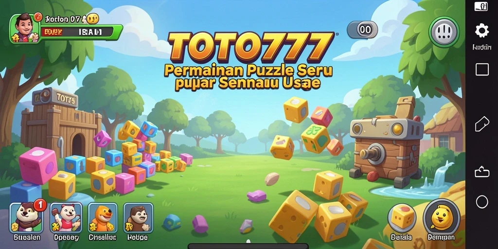 Tampilan gameplay seru TOTO777 dengan berbagai level puzzle.