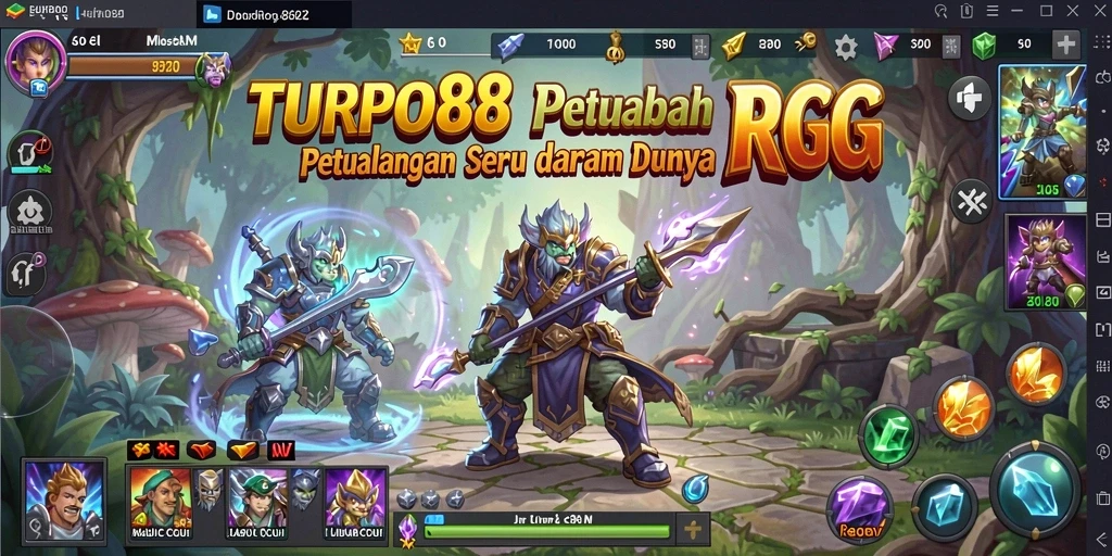 Tampilan gameplay TURBO88 yang mempesona di dunia RPG.