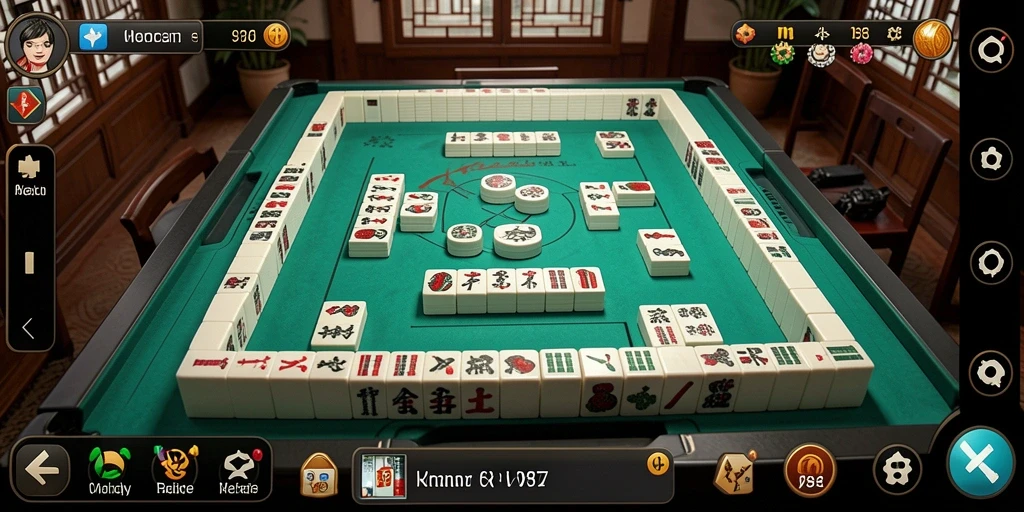 Tampilan gameplay Mahjong yang mengasyikkan di V87.