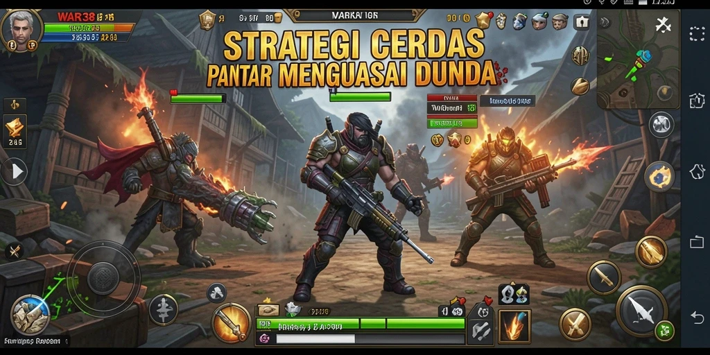 Screenshot gameplay WAR138 menampilkan strategi dan pertempuran mendebarkan.