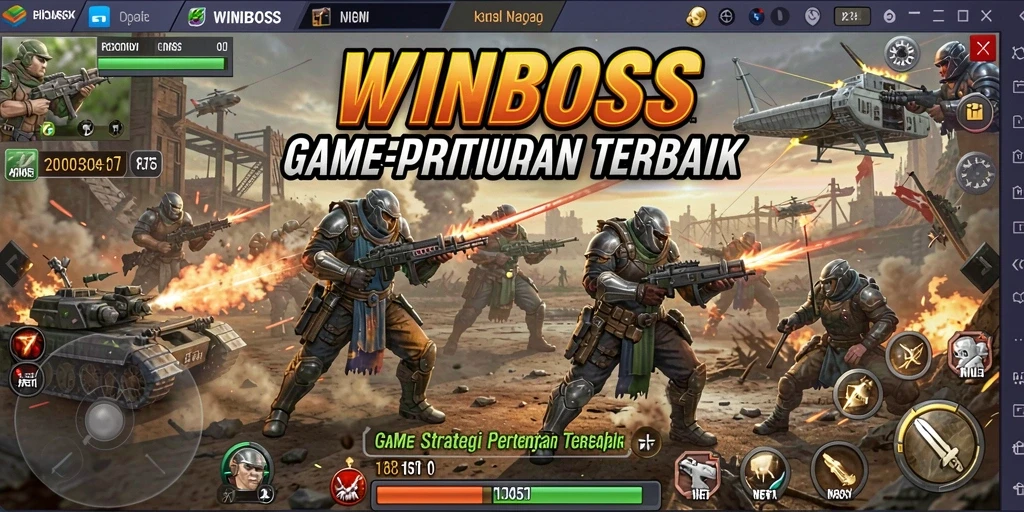Tampilan gameplay strategi mendebarkan di WINBOSS.