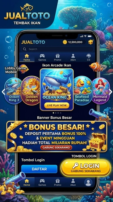 Tampilan antarmuka aplikasi jualtoto yang intuitif.